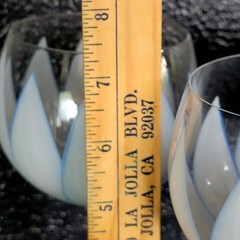 3 Dorothy Thorpe DTC48 Water Goblets Hand Blown 7.5″ Discontinued MCM Flowers
