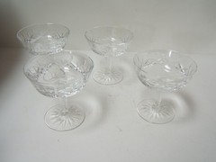 Waterford Lismore Champagne Tall Sherbet Lot of 4 4 1/8″ Tall Excellent