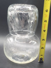 Tumble Up Bedside Water Carafe & Tumbler Cup Set Clear Glass 12 Ounce
