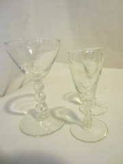 KNOB HILL LIBBEY stem glasses cordial liqueur bar 3 pc VINTAGE