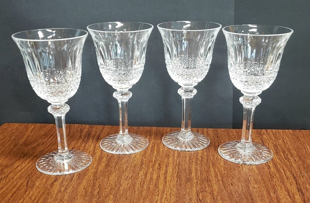 Set of 4 Saint St. Louis France Crystal Tommy 5-7/8″ Wine Claret Glasses