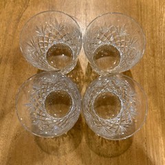 HOYA Crystal Rock Glass 4pcs set 9.5×8.5cm/3.74×3.34″ HOYA Crystal HOYA Crystal