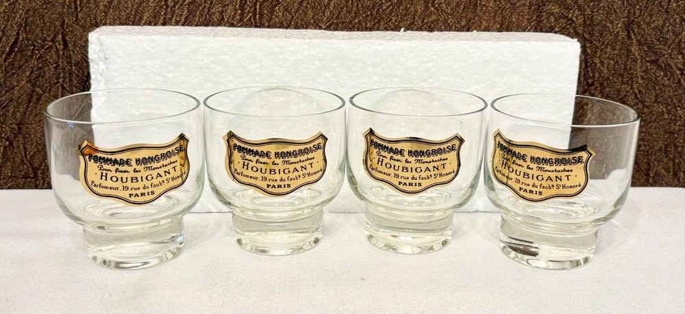 1970’s French Advertising Cocktail Glasses for Houbigant Parfumeur, Paris