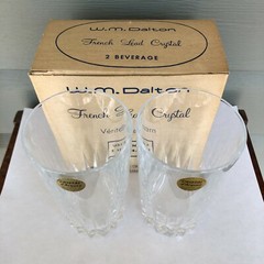 WM Dalton 24% French Lead Crystal Verite Pattern Unit No 6 Beverage Glasses NIB