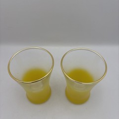 Blendo Yellow Frosted Ombré Juice Glasses~Set of 2