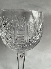 Waterford Crystal 4 Clare Hock Wine Glass Goblet 7 1/2″ Stemmed Glasses