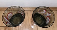 LOT OF 2 Federal Glass Barware Highball Etc. Drink Party Glasses Vintage Retro