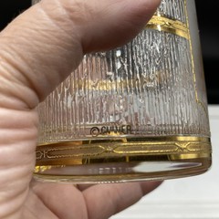 Vtg Culver 22kt Gold Old Fashioned Glass Chicago Mountains Palm Trees