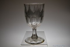 c. 1860s BLAZE AND MIRROR by Unknown COLORLESS FLINT Water Goblet Stem