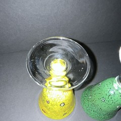Set of 2 or 3 Art Glass Wine/Water Goblets, 3rd one (red) included for shipping