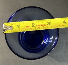 Libbey Cobalt Blue Bangles Double Old Fashions 10 Oz. 4 1/4″