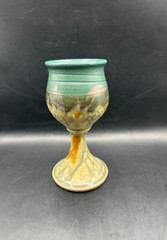 Jack Boyle Goblet Art Pottery 7.5 inches Tall Signed Wheel Thrown Stoneware