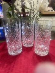 Chivis Regal Crystal Tumblers 2.5×6-1/4” Set Of 3