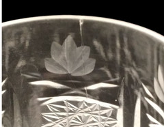 Vintage 1960s Czech Bohemia Hand Cut Crystal Cordial Stem Shot Glasses 2pc Set