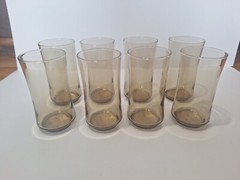 Libbey Tawny Bolero 24 Piece Tumbler Set Vintage Smoke Brown Glasses 82486T