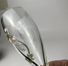 Perrier Jouet France Art Nouveau Hand Painted Floral Champagne Flute – ONE