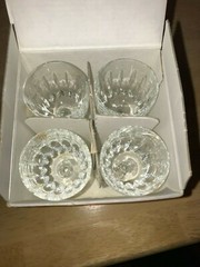 Set of 4 Cristallerie Zwiesel Germany Full Lead Crystal Cordial «DOREEN» Pattern