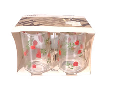 Vintage Libby Rose Patter Small Drinking Glasses Juice Tumblers- 6 Oz Set 4 USA