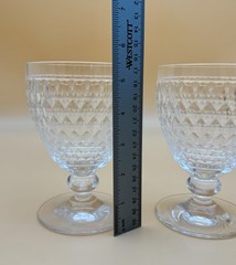 2 Villeroy & Boch Boston Clear Water Goblets Crystal Glasses Stemmed Wine – 5.5”