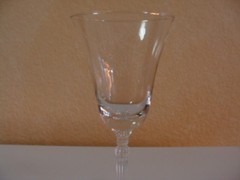 Vtg Glastonbury Lotus Pattern Stem 470 Clear, 5 Water Goblets Glasses 8 1/4″
