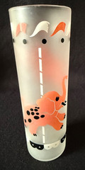 Libbey Circus Carousel Tom Collins Iced TeaFrosted Animal Merry-Go-Round Glasses