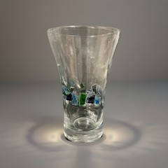 Set of Six Global Amici Harlequin II Blue & Green Blown Glass Highballs