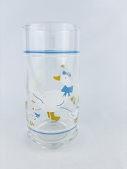 Vintage Anchor Hocking White Country Goose Geese Blue Bow Replacement Glass Cup
