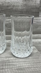 Set 4 Cristal D Arques Longchamp HighBall Tumblers Crystal Glasses 5 3/8″ Tall