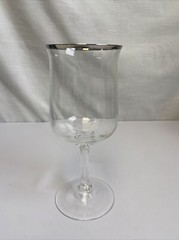 VTG Lenox Desire Platinum Rim Crystal Water Goblets 7”