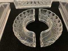 Pressed molded glass table runner (set of 6 price)