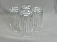 Set of 4 Mikasa Marquis Crystal Highball Tumbler Glasses Full Vertical Cut