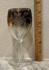 Vintage 1960s Barware Set – Platinum Rim Ombre Queens Lusterware Cordial Glasses