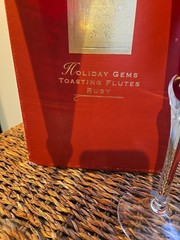 Christmas Vintage Lenox Home For The Holidays Gems Ruby Red Toasting Flutes