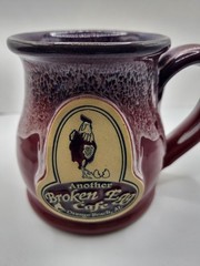Deneen Pottery, Another Broken Egg Cafe Mug Orange Beach AL 2015 Berry/Purplish