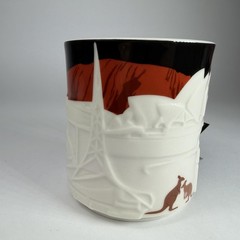Starbucks Australia Relief Series Kangaroo 16 oz. Cup Mug Bone China 2016 Rare