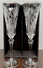 Cristal J.G. Durand France 6 1/4 oz. Champagne Flute 10” Tall (Set Of 2)