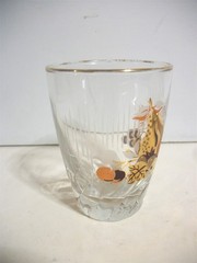 2 MCM Libbey GOLDEN FRUIT Juice Glasses 3 1/2″ T Hold 4 ounces