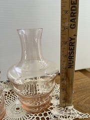 vintage Tiffin Night Set Carafe And Glass Bedside Tumble Up In Pink