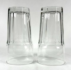 💥Libbey Duratuff 22 oz Cooler Glasses Set of 2 8 Panel Heavy Tumblers.