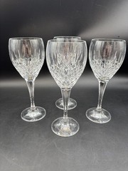 Set of 4 ~ Mikasa «COVENTRY» Lead Crystal ~ Wine Glasses ~ 8 3/4″ Tall