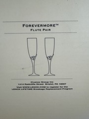 Vintage Lenox Forevermore Champagne Flute Pair Silverplate 9.5” w/ Box