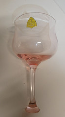 VTG RARE NOS TIFFIN WINE GLASS PINK STEM BOWL STYLE PAPER LABEL 6 1/2″ SNIFTER