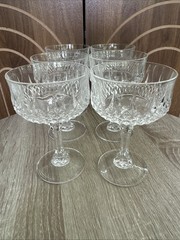 6 Vintage Cristal d’Arques Longchamp Crystal Sherbets 5 1/2″