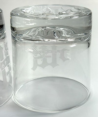 Nice Heavy Bottom Whiskey/Double Old Fashioned 12oz Glasses Etched with a Logo