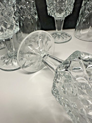 8 Libbey Cambridge Water Ice Tea Goblets Vintage Crystal LIBBEY GLASS COMPANY