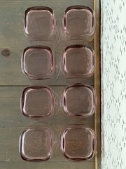 Vintage Libbey IMPERIAL PLUM PINK Old Fashioned Rocks Whiskey Glasses * Set of 8