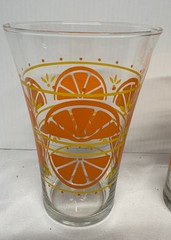 VTG Libbey Orange Slices Drinking Glasses Set of 2