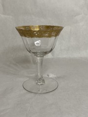 Tiffin-Franciscan Rambler Rose Clear Stem 14196 Liquor Champagne Sherbet Glass
