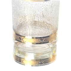 Mid Century Culver 22K Gold Highball Glasses Icicle Pattern Set of 5 Tumblers