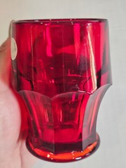 Rare Vintage Dalzell Viking Arlington Ruby Flat. Tumblers Set of Two Excellent
